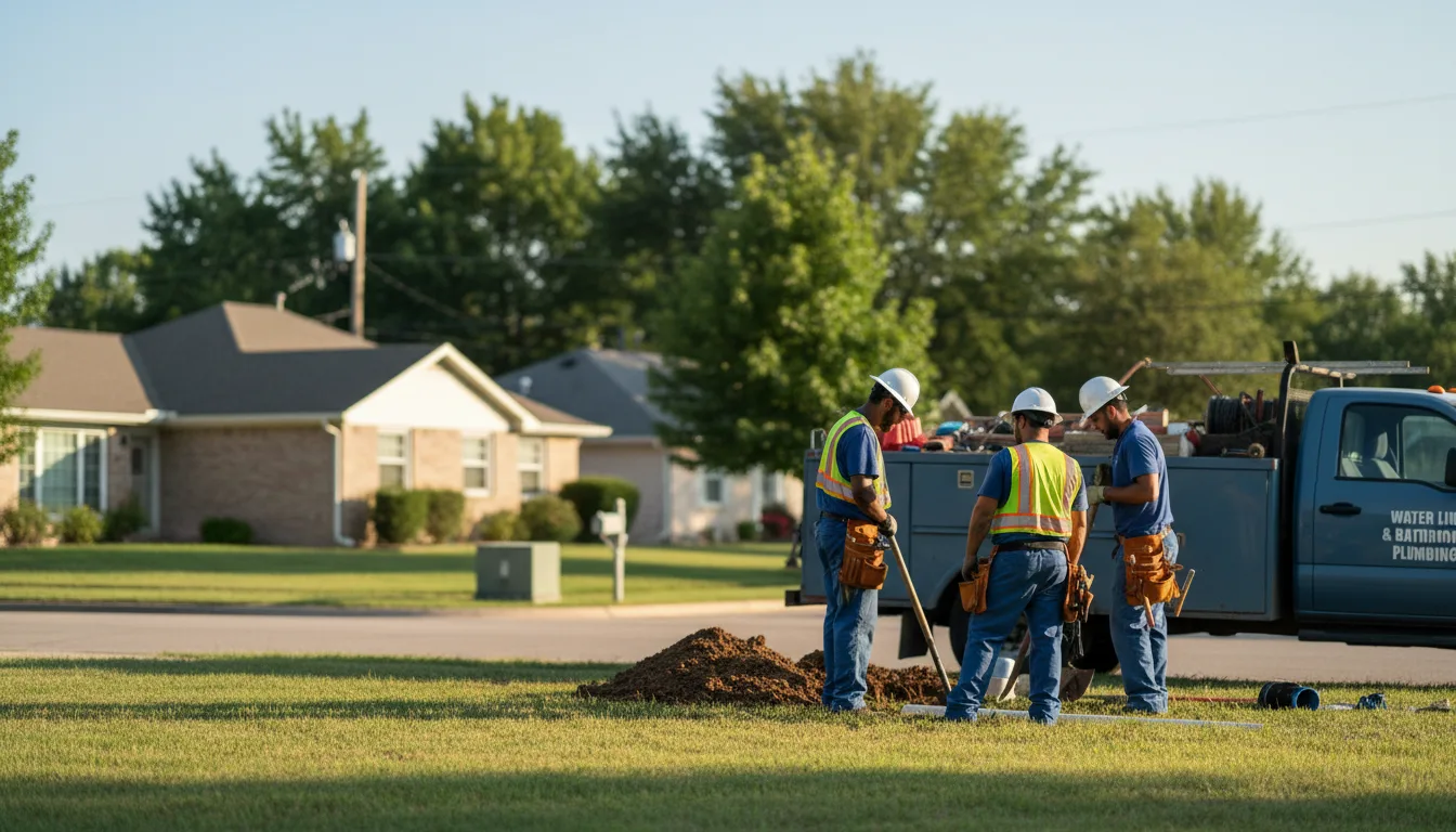 Residential water line and bathroom plumbing service in Fountain City, IN
